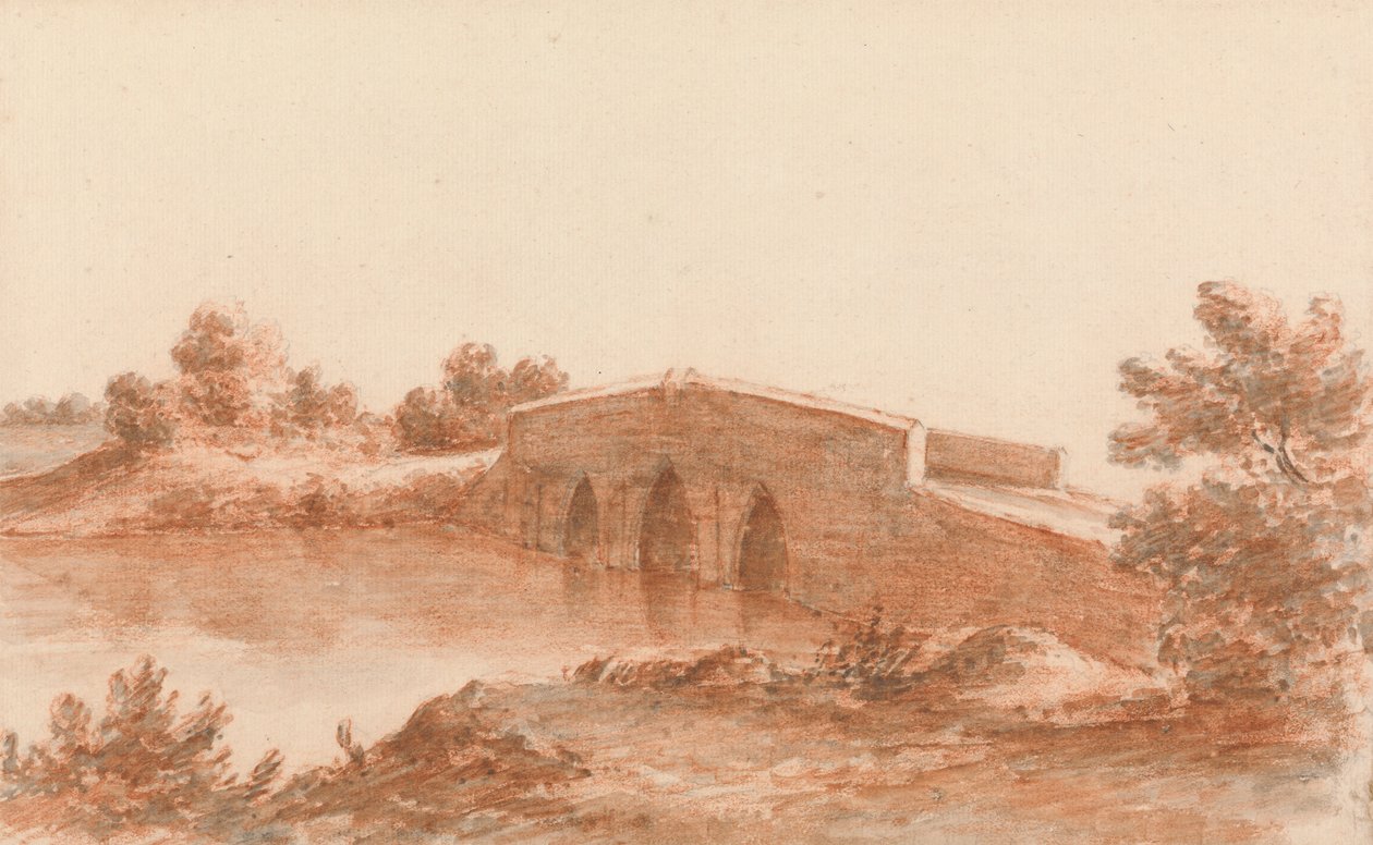 Un puente en un paisaje de Robert Price