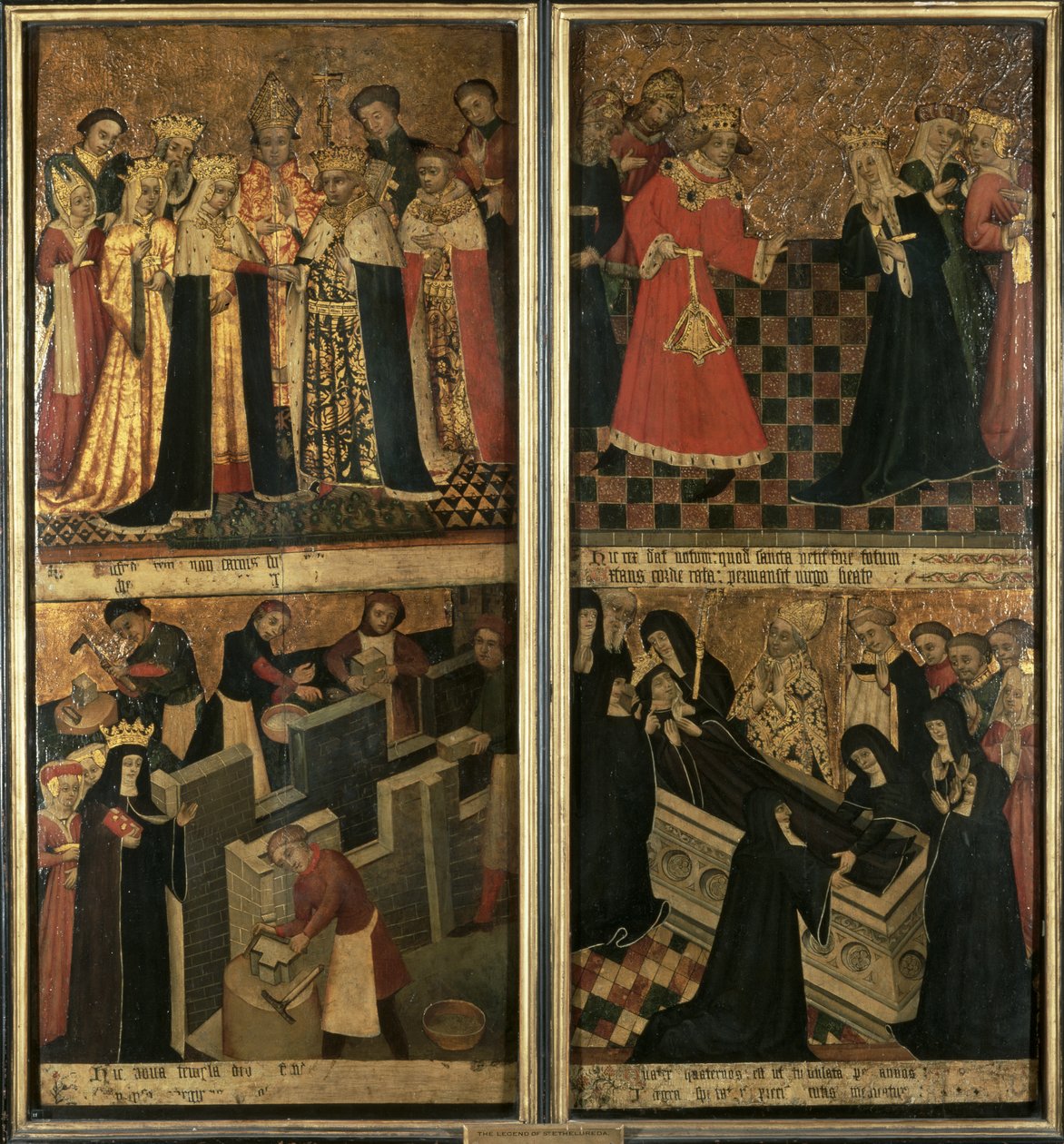 Santa Etheldreda, la abadesa de Ely, c.1455 (óleo sobre tabla) de Robert Pygot