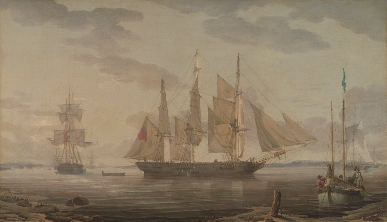 Barcos en el puerto de Robert Salmon