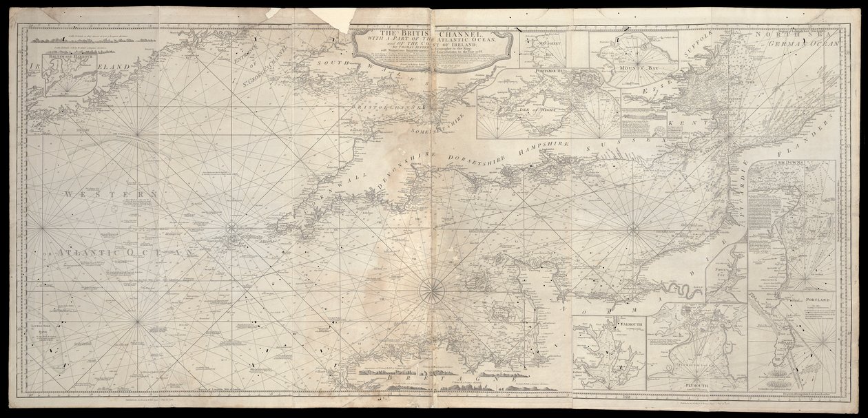 El Canal Británico con una parte del Océano Atlántico y de la Costa de Irlanda de Robert Sayer