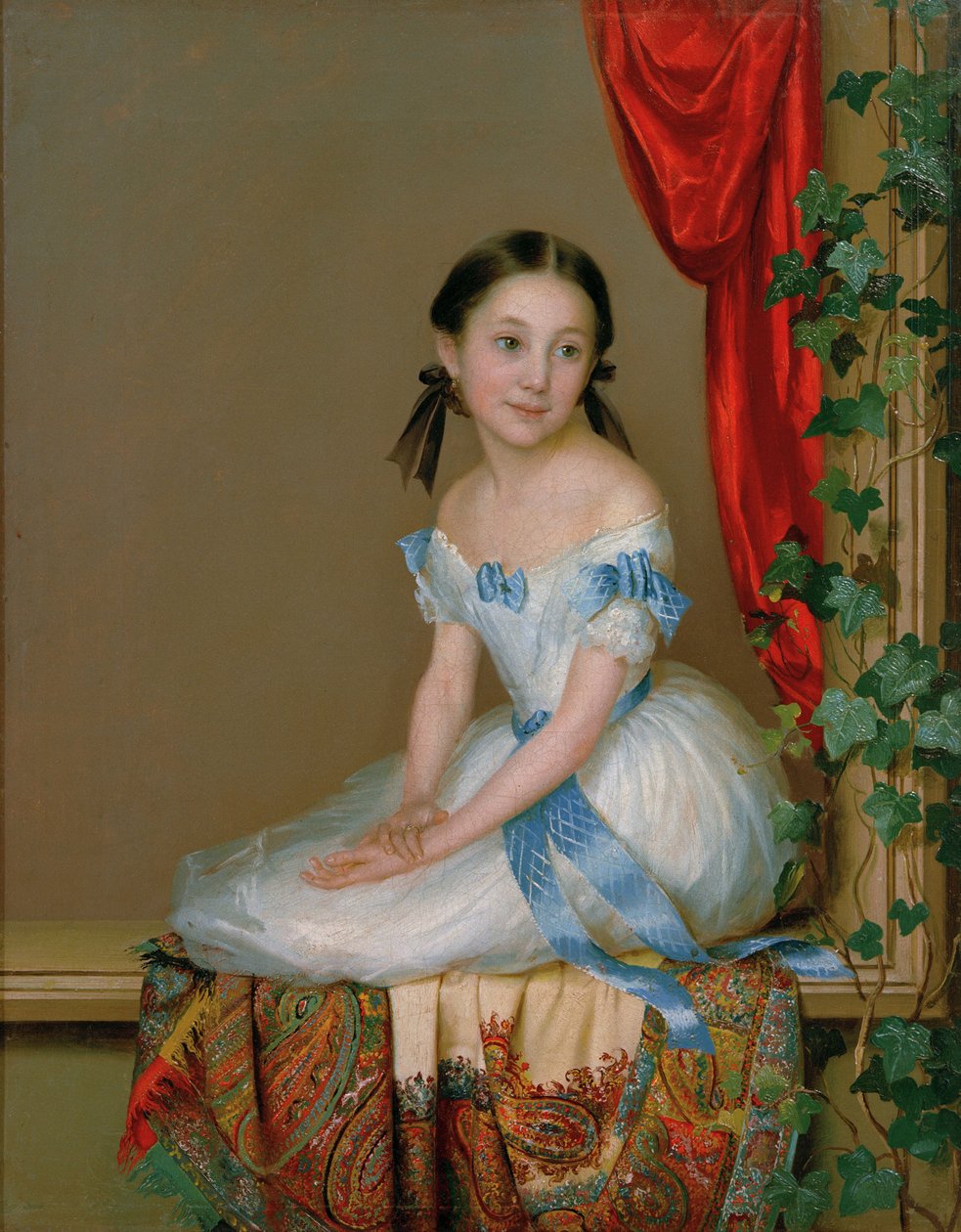 Chica con un Pañuelo de Cachemira Retrato de la Princesa Abamelek-Lazareva de Robert Schwede