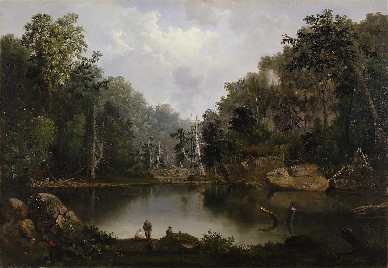 Blue Hole, aguas de crecida, río Little Miami de Robert Seldon Duncanson