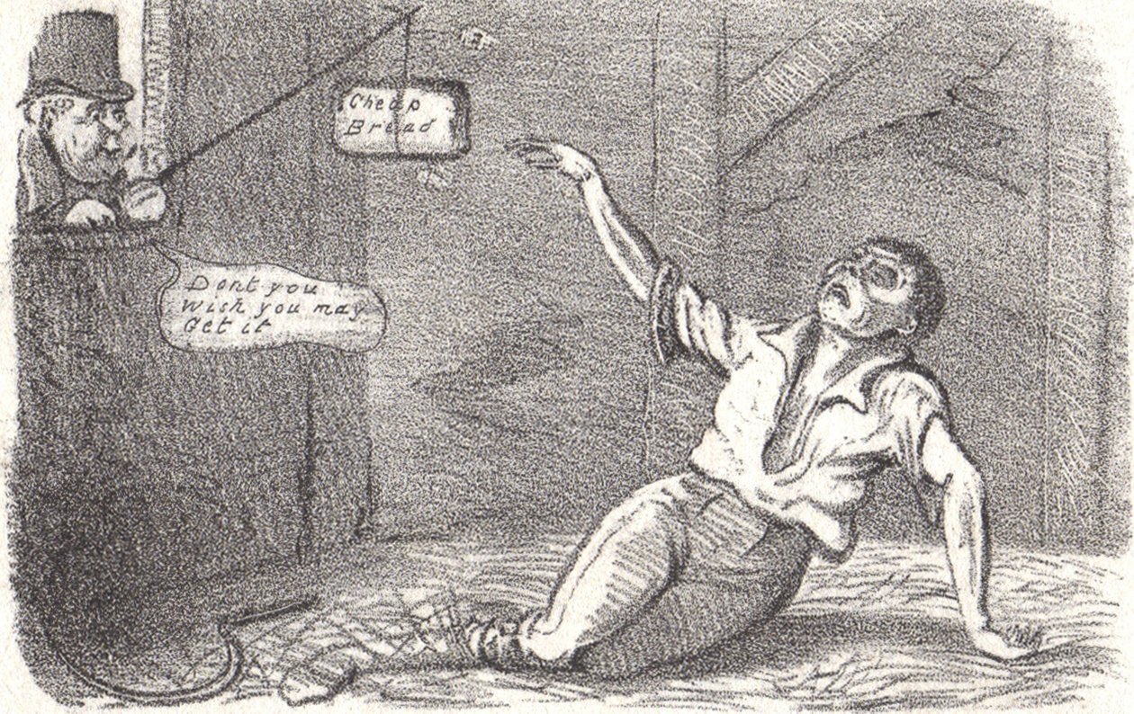 Las Leyes del Maíz se introdujeron en 1815 para proteger al agricultor británico de la competencia extranjera de Robert Seymour