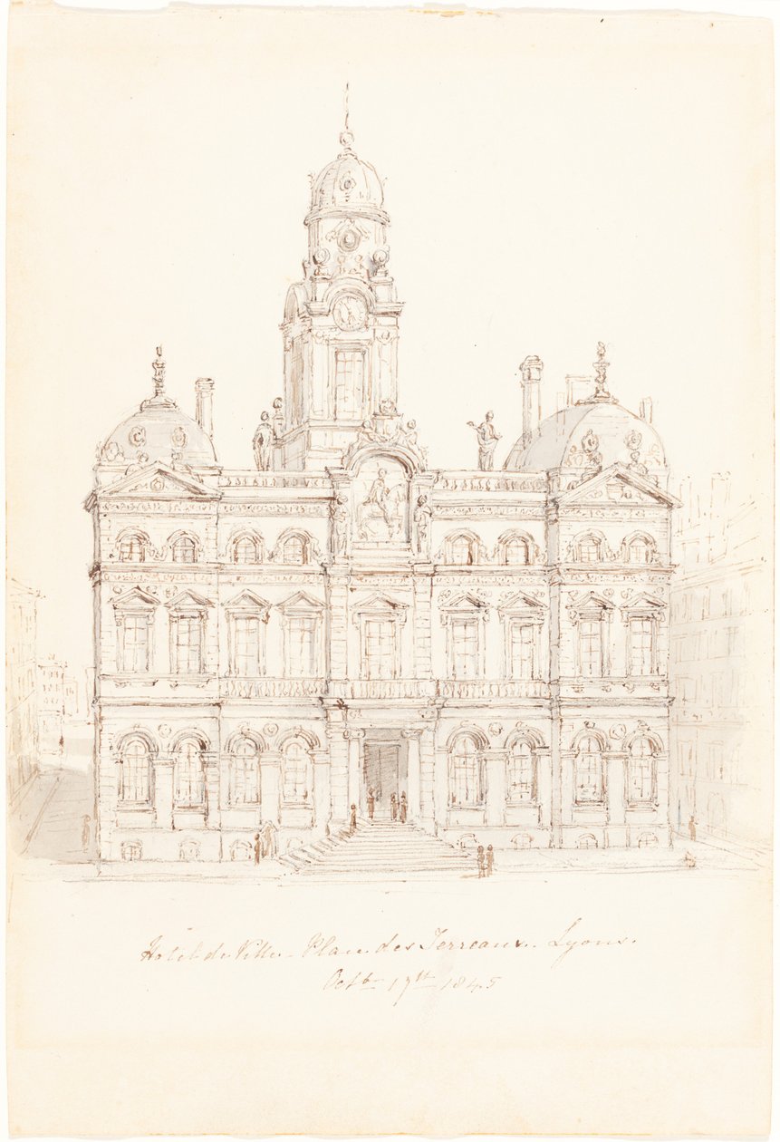 Hôtel de Ville, Place des Terreaux, Lyon de Robert Smirke