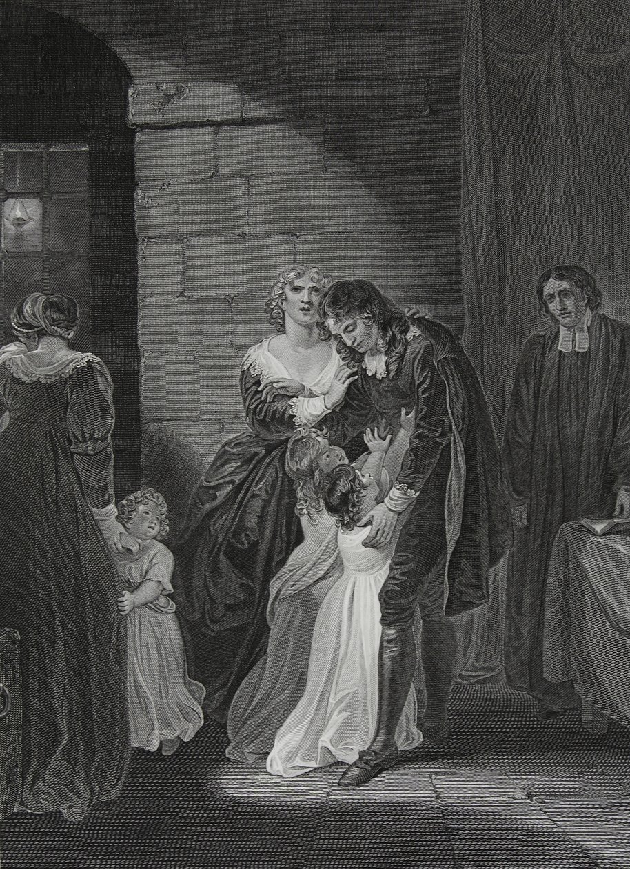 Última entrevista de Lord W. Russel con su familia, grabado por George Noble, ilustración de 