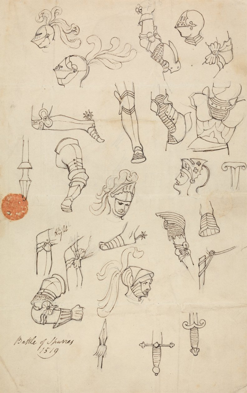 Estudios para la armadura de Robert Smirke