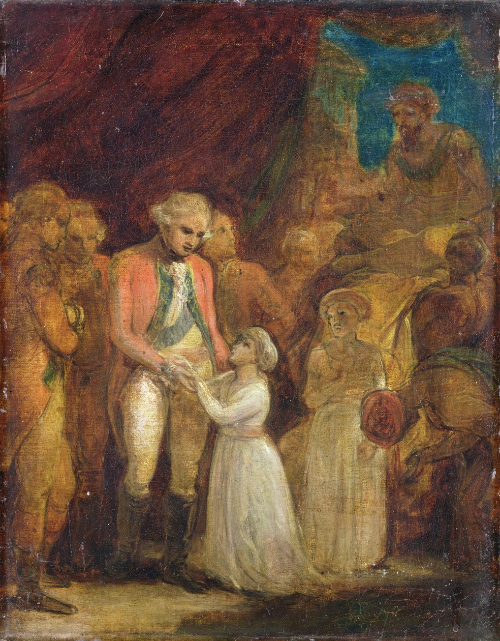 Los dos hijos de Tipu Sahib, Sultán de Mysore, entregados como rehenes al General Cornwallis (1738-1805), c.1792 de Robert Smirke