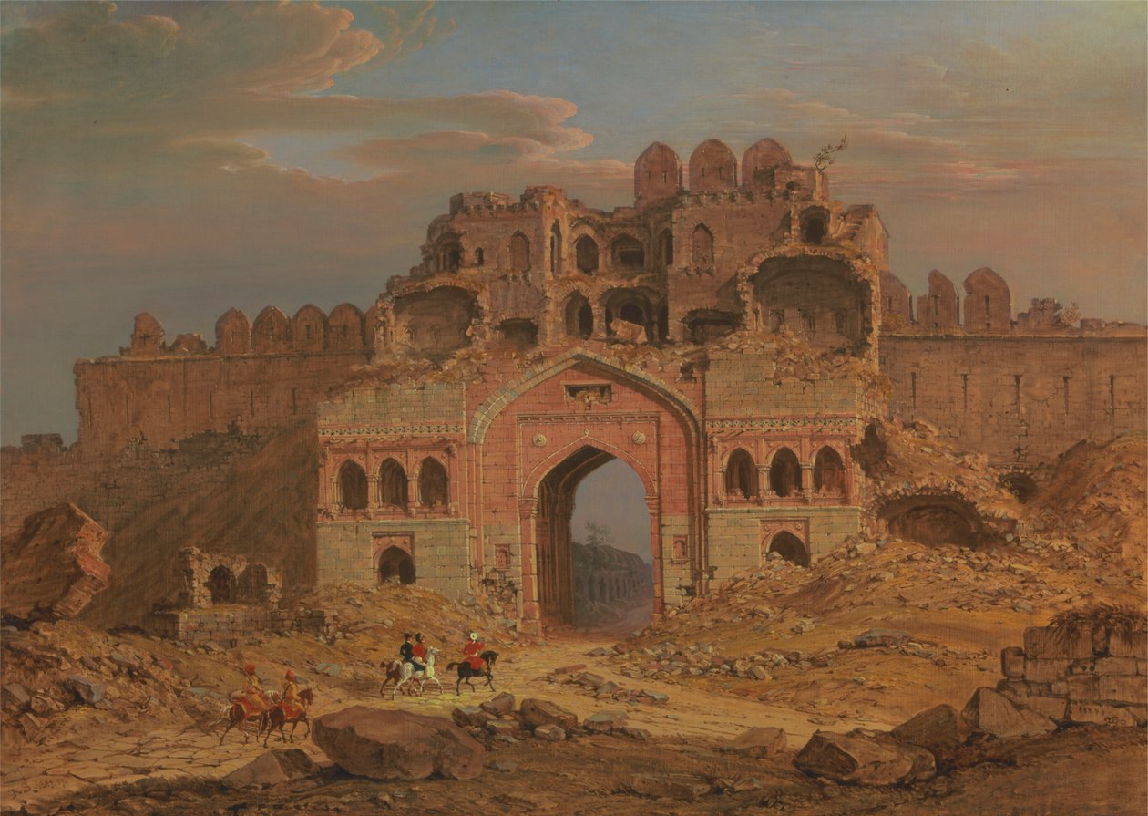 Interior de la entrada principal de Purana Qila, Delhi de Robert Smith