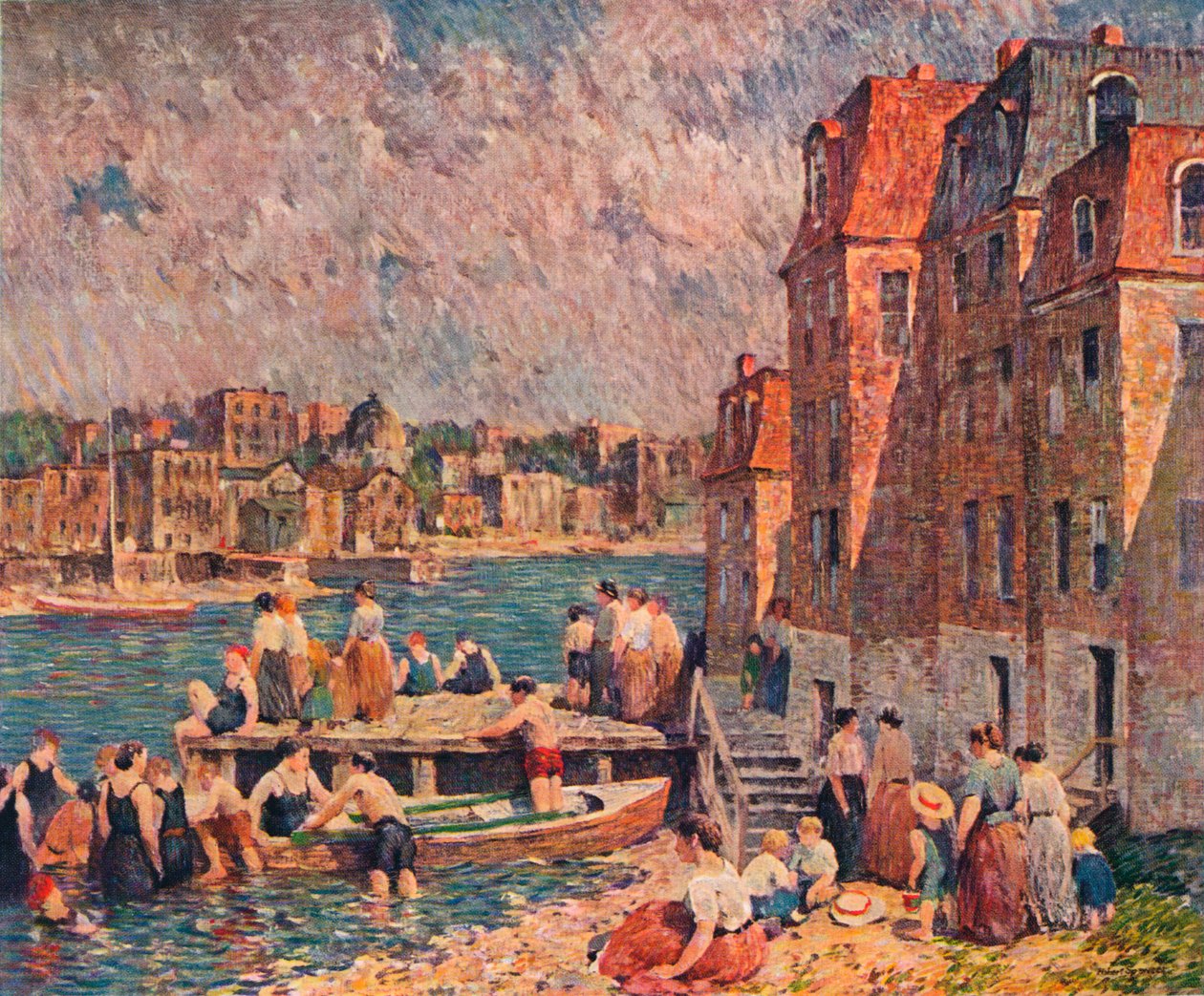 Bañistas de la Tarde, 1920, 1923 de Robert Spencer
