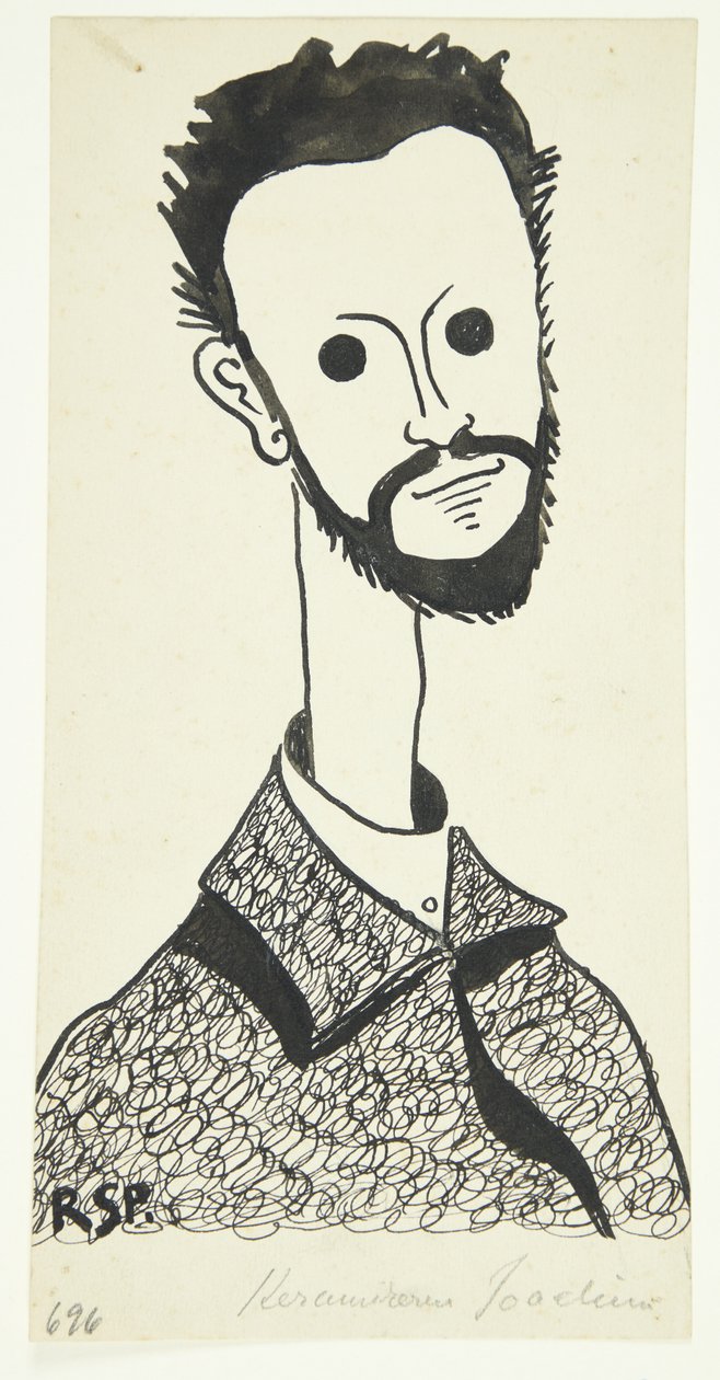 Retrato del pintor y ceramista Chr. Joachim (1870-1943) de Robert Storm Petersen