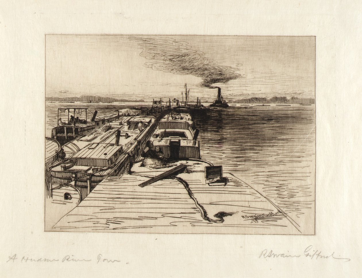 Remolque por el río Hudson de Robert Swain Gifford