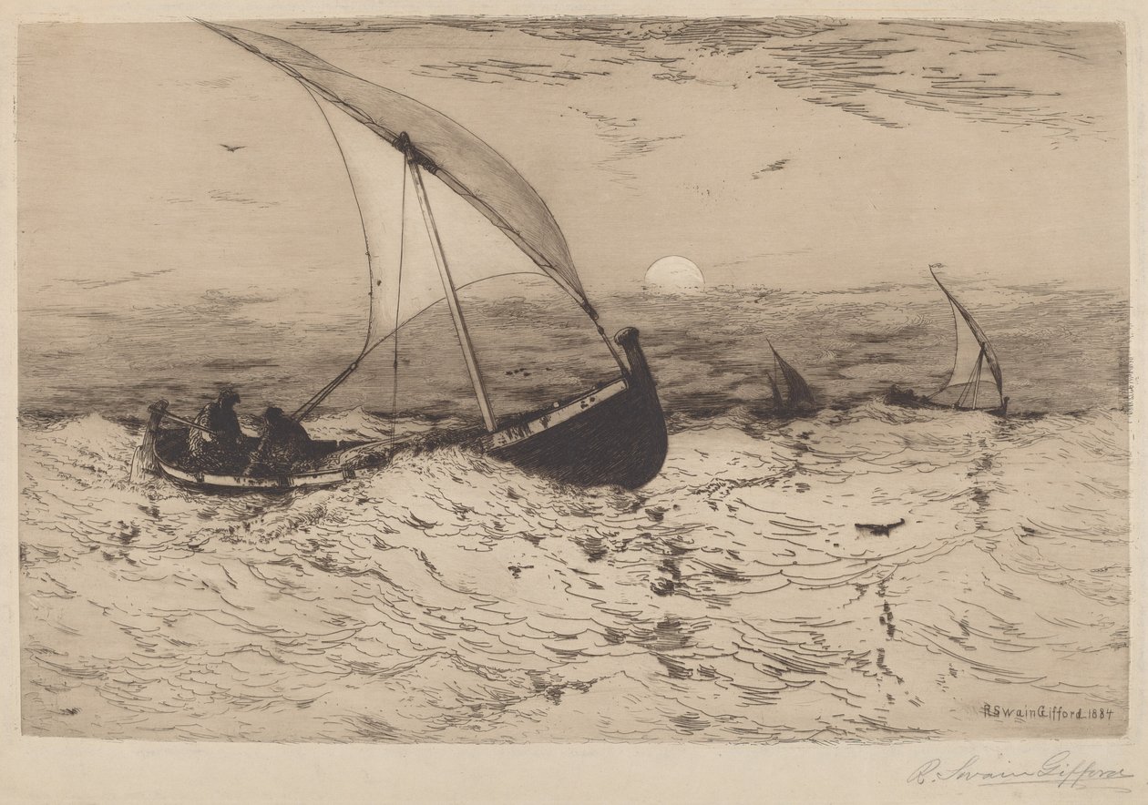 Barcos de pesca napolitanos regresando a casa de Robert Swain Gifford