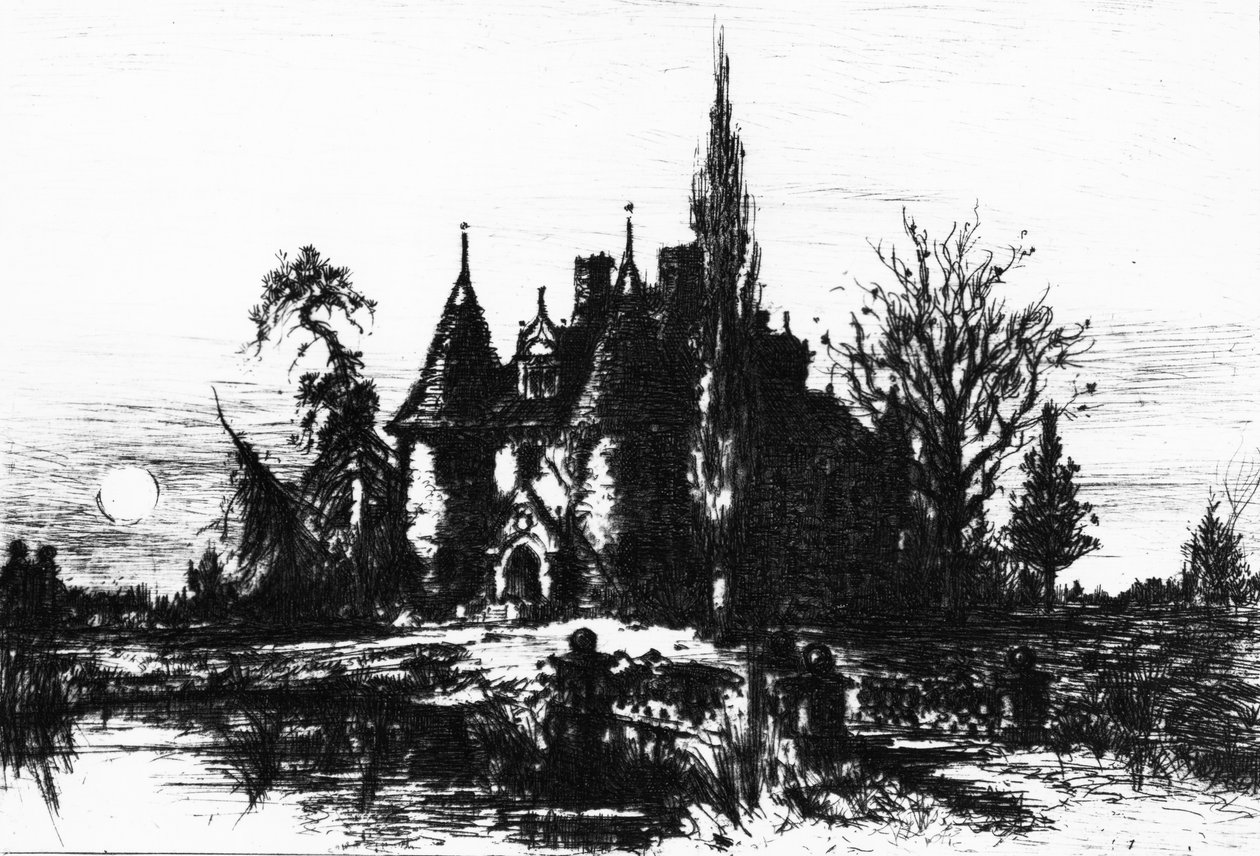 La Casa Usher, ilustración de 