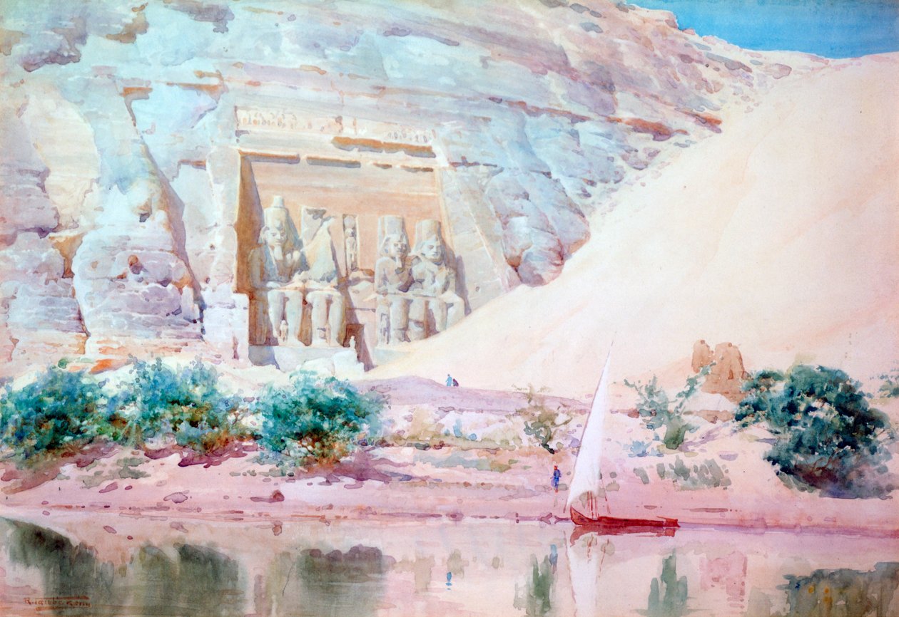 Templo de Abú Simbel, Egipto, 1897-1934 de Robert Talbot Kelly