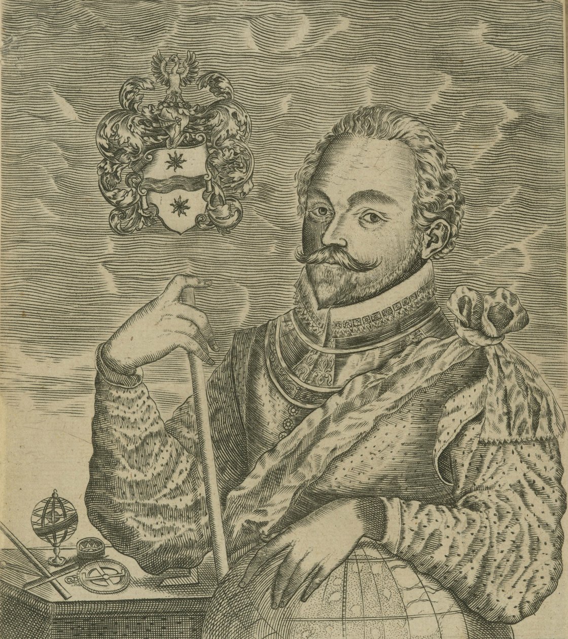 Retrato de Sir Francis Drake, 1628 de Robert Vaughan