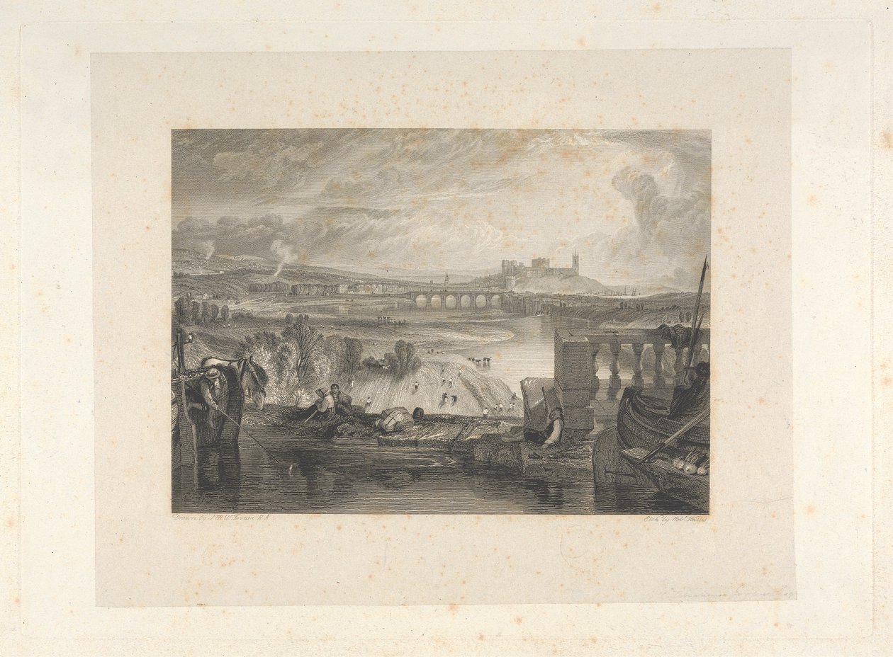 Lancaster desde el puente del acueducto de Robert Wallis