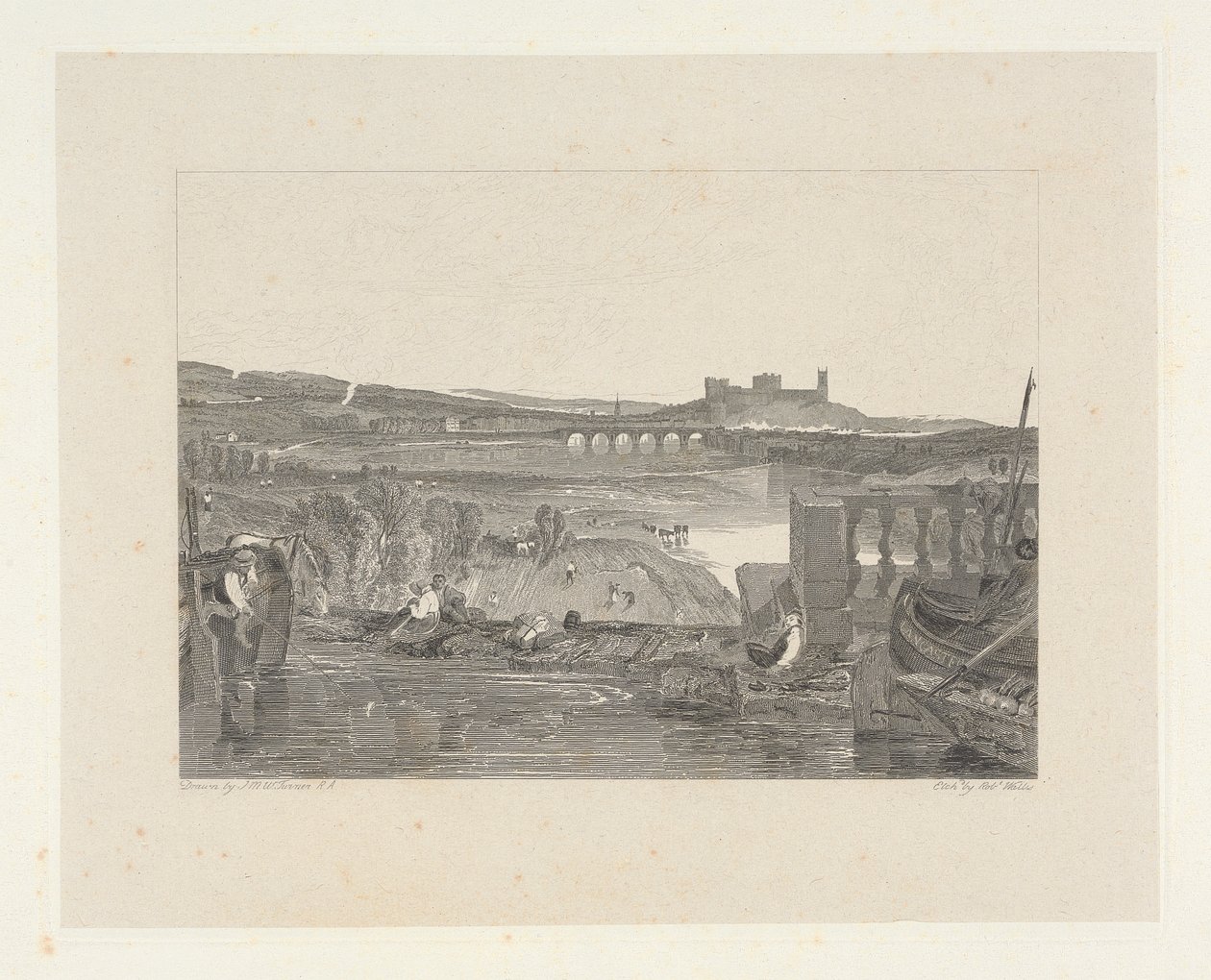 Lancaster desde el puente del acueducto de Robert Wallis