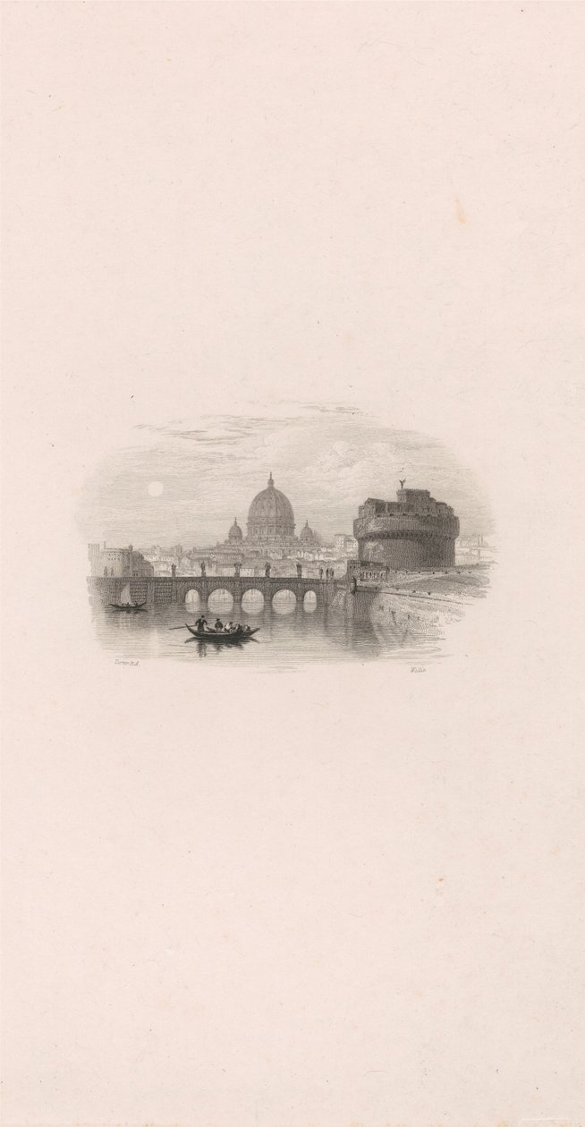 Roma, Castillo de San Angelo (viñeta) de Robert Wallis
