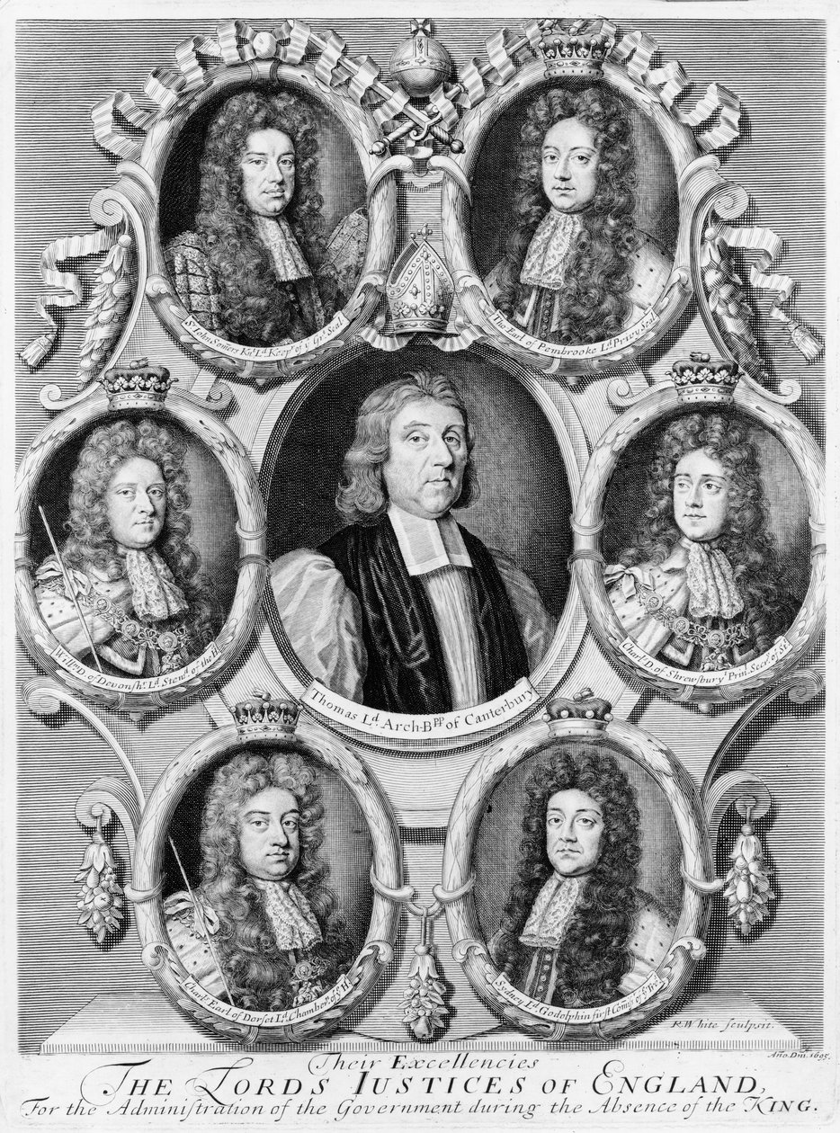 Los jueces supremos de Inglaterra, 1695 de Robert White