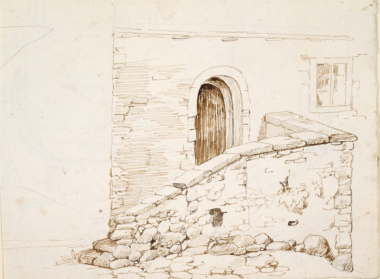 Pared y puerta de una casa italiana de Robert Wilhelm Ekman