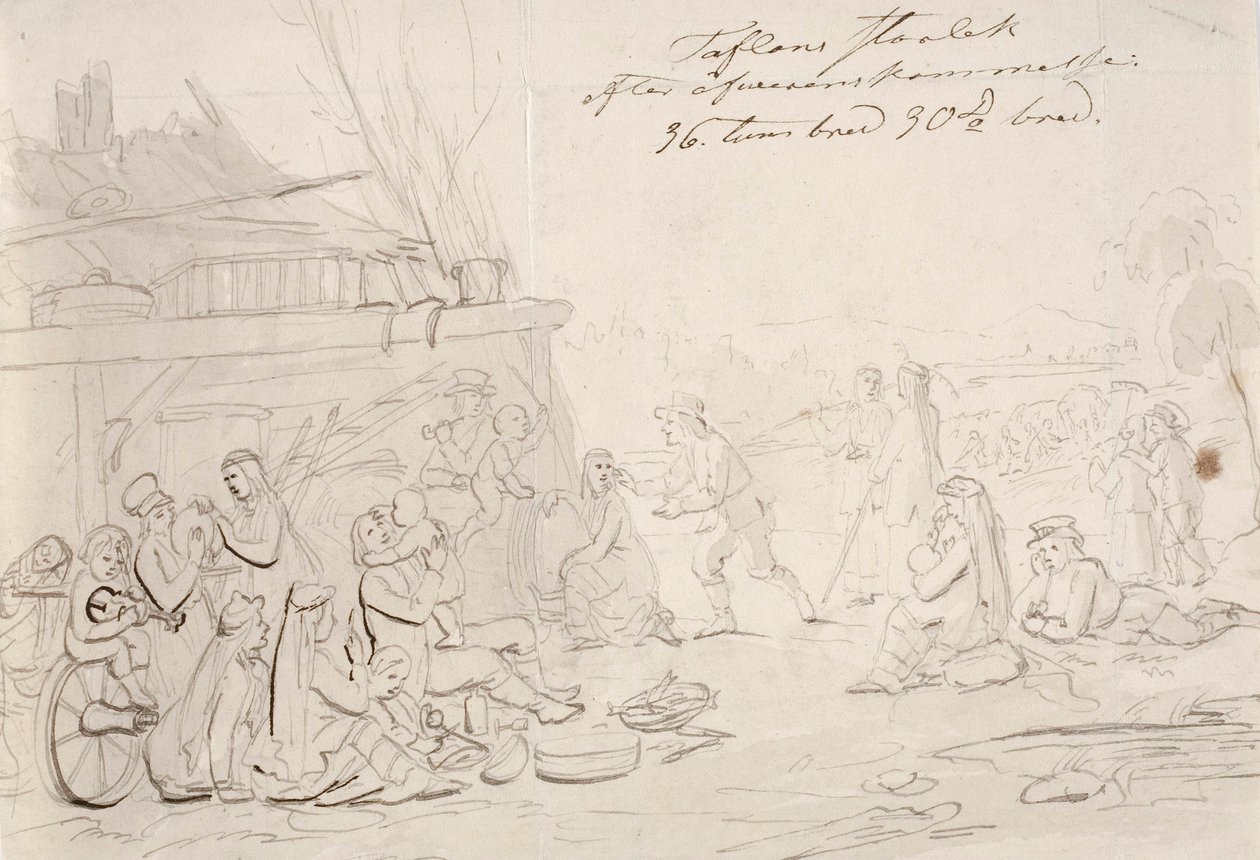 Escena en el patio de una granja de Robert Wilhelm Ekman