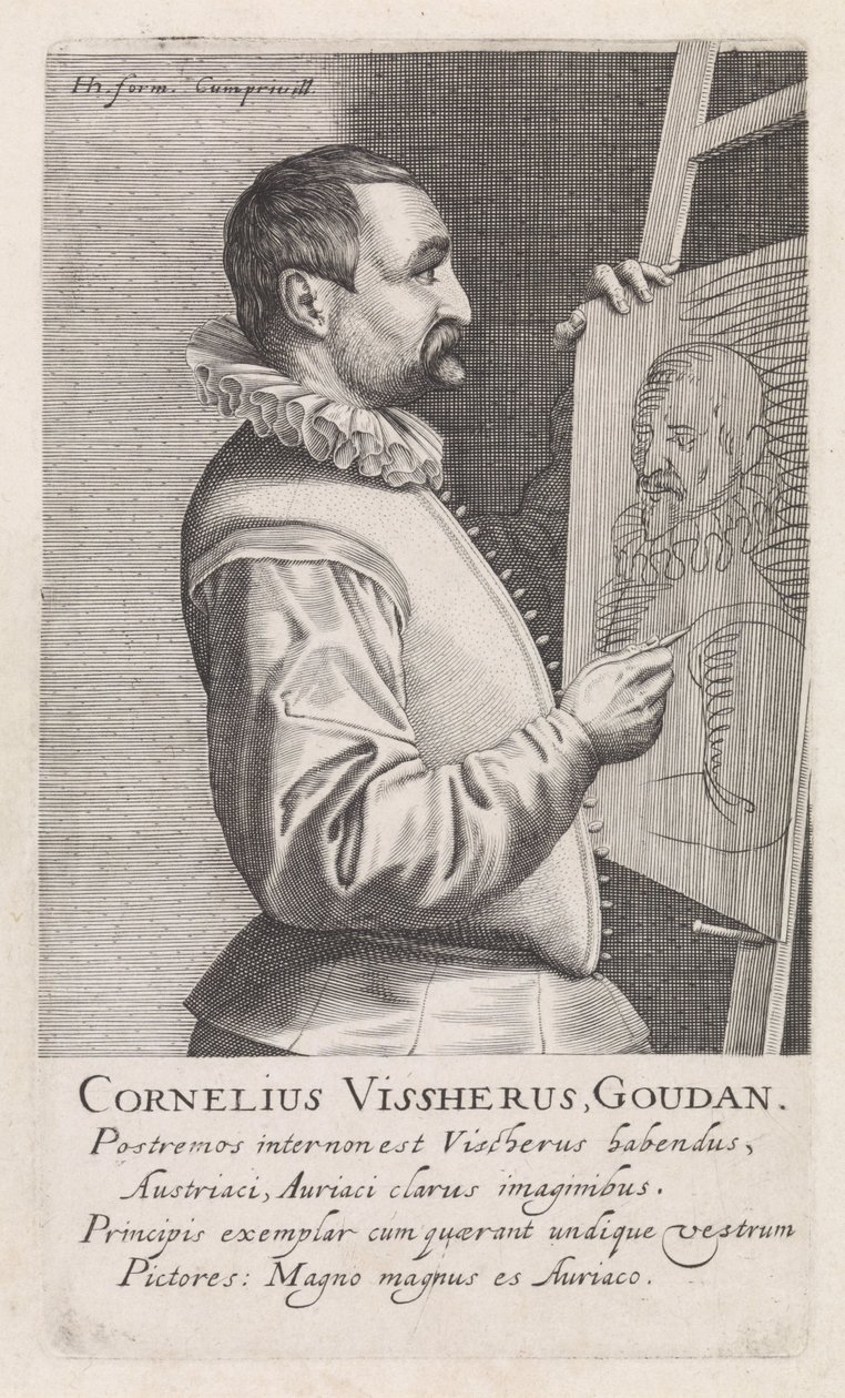 Retrato de Cornelis Visscher de Robert Willemsz de Baudous