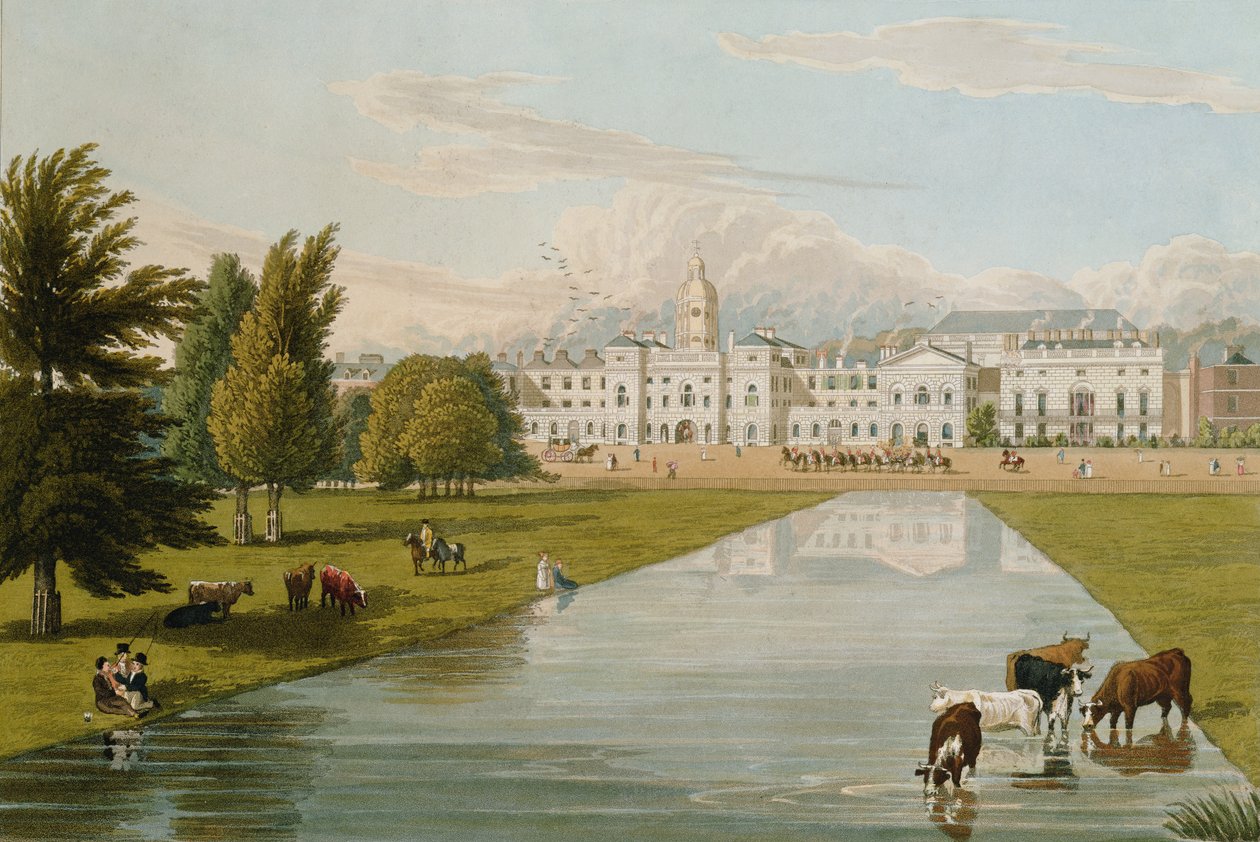 Vista de los Horse Guards y Melbourne House, tomada desde St. James