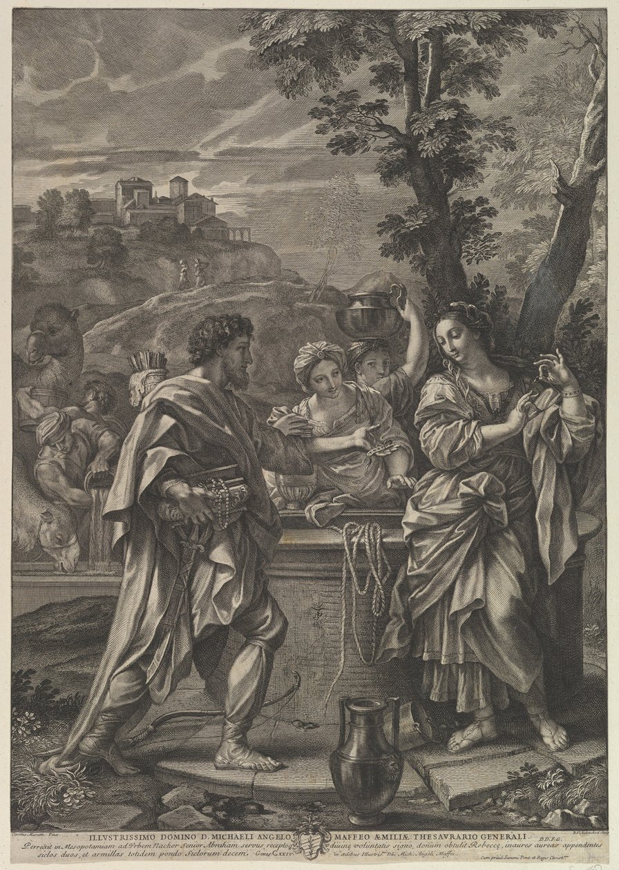 Rebeca en el pozo de Robert van Audenaerde