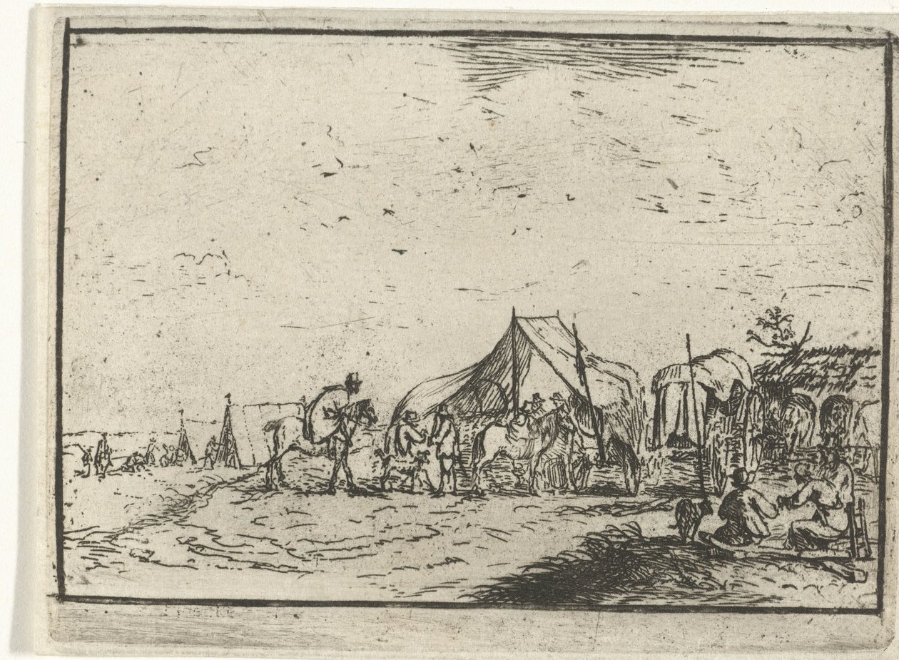 acampar Paisajes con campamentos (título de serie) de Robert van den Hoecke