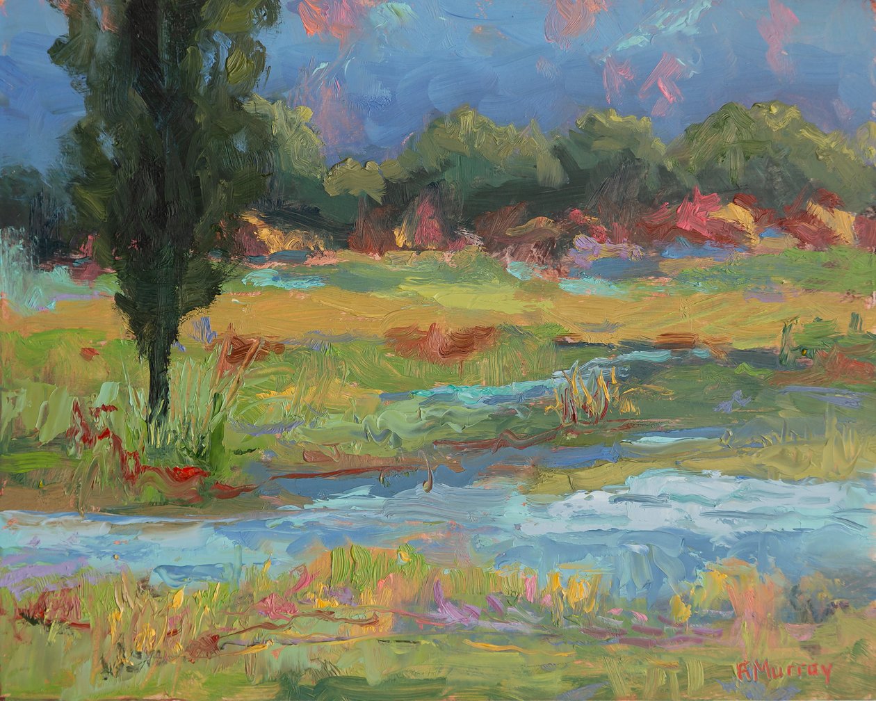 Mountain Inlet, 2023 (óleo sobre panel) de Roberta Murray