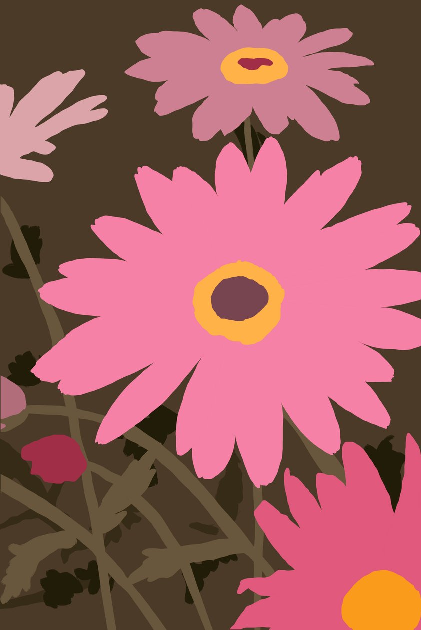 Margaritas pintadas, 2022 (digital) de Roberta Murray