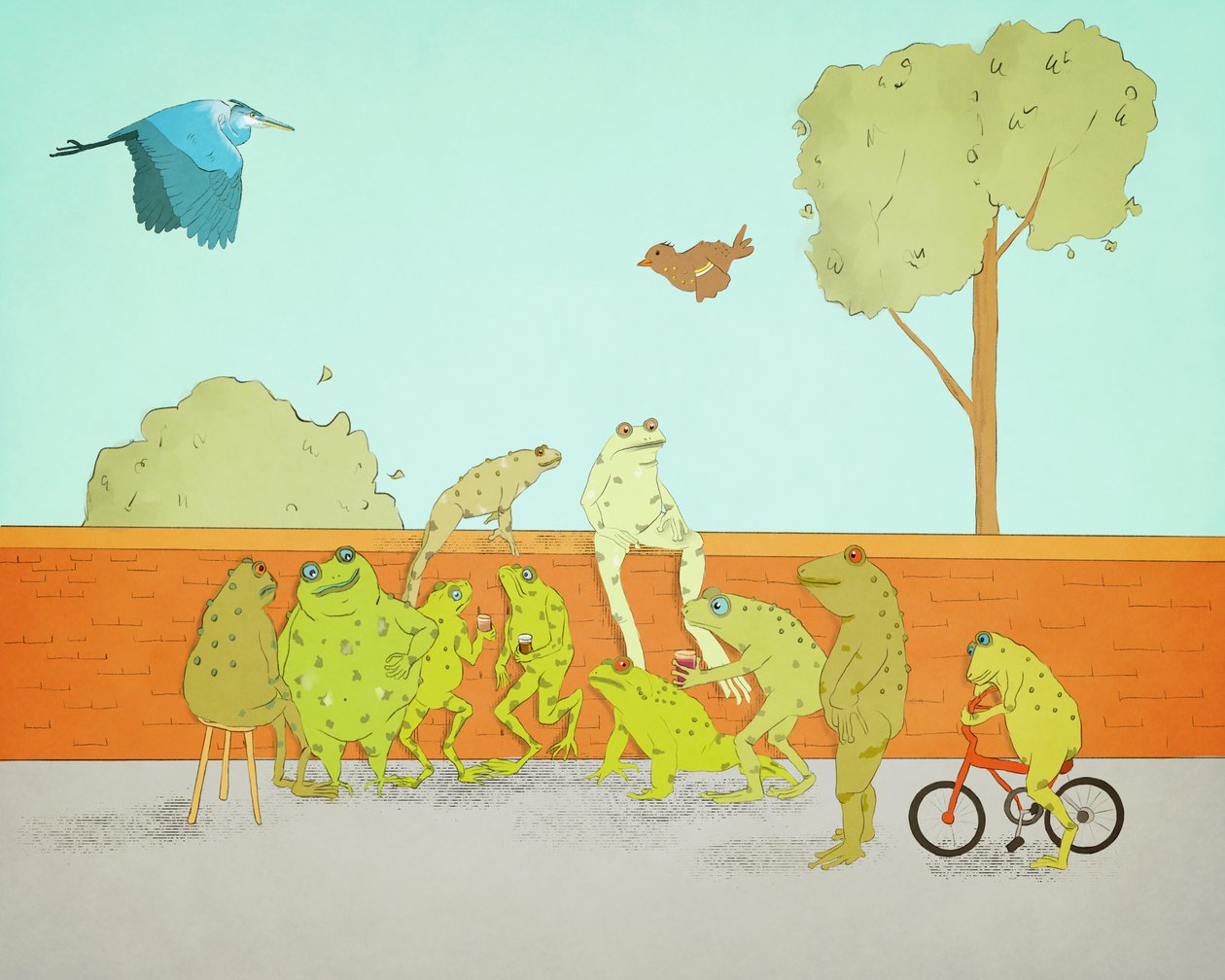 Toads Block Party, 2020 (digital) de Roberta Murray