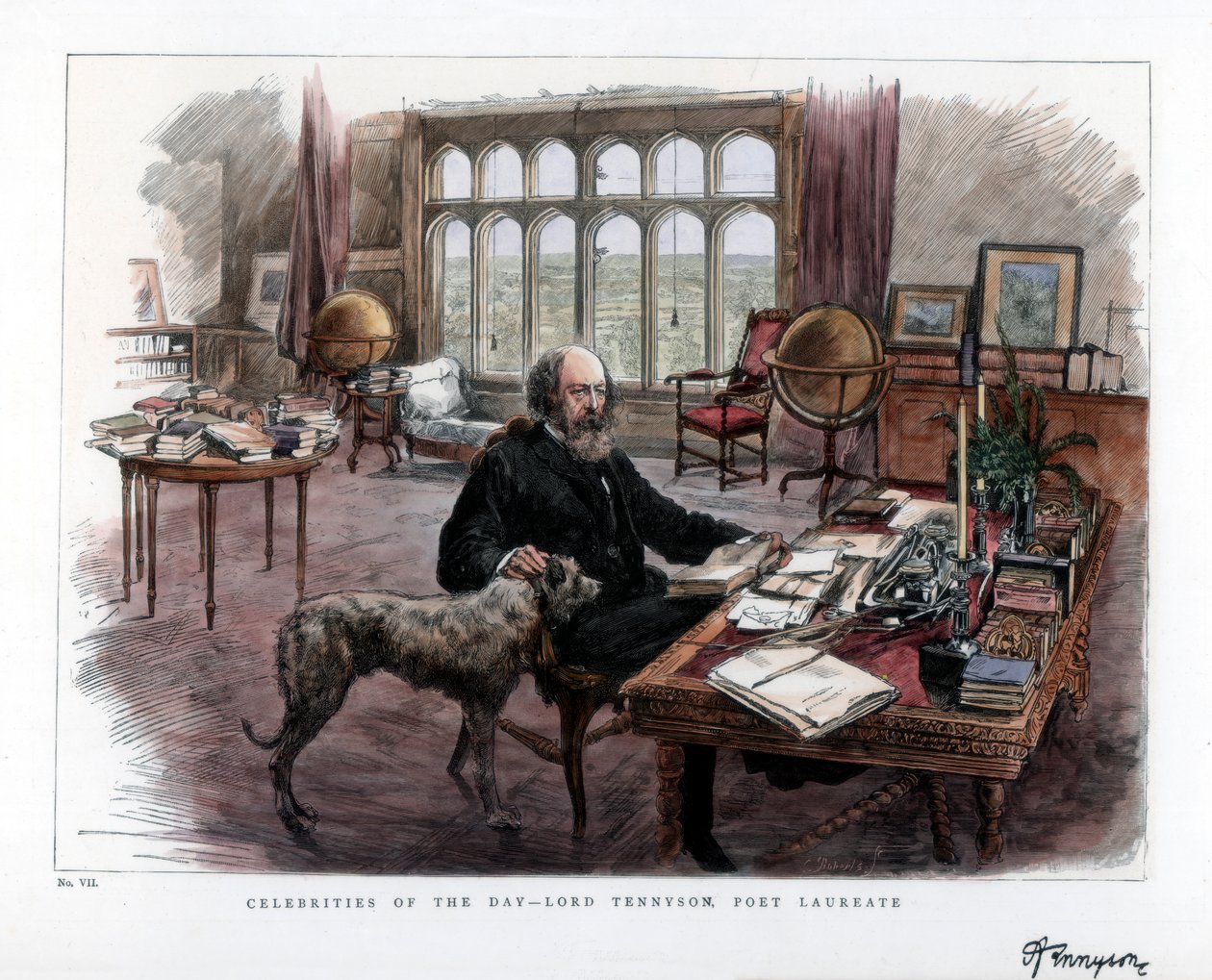 Alfred Lord Tennyson 1809-1892, poeta laureado, 1884 de Roberts