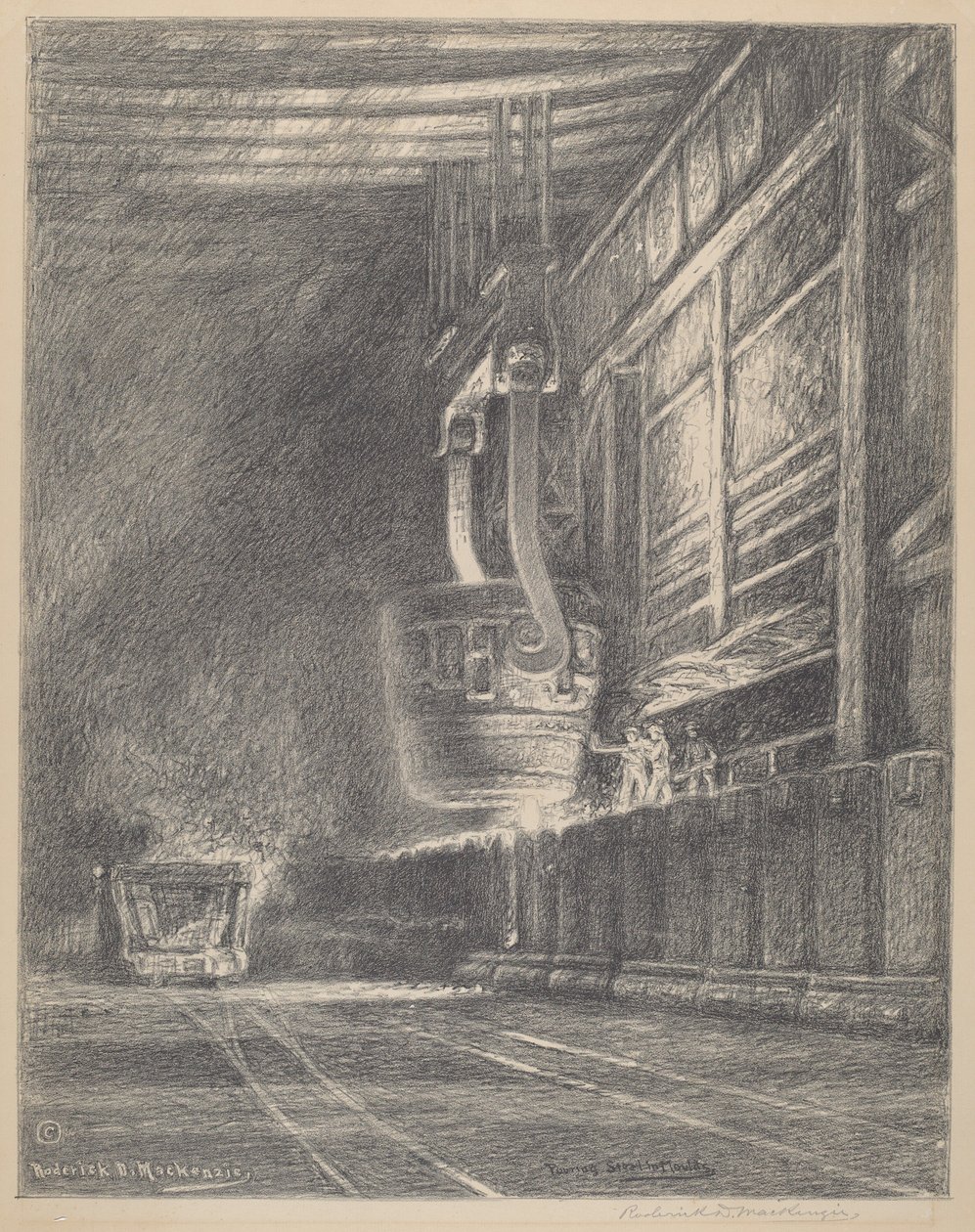 Vertiendo acero en moldes de Roderick D. MacKenzie