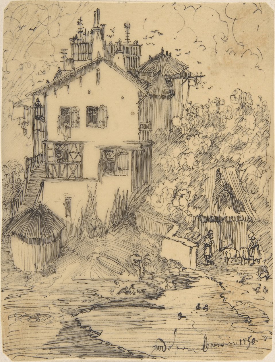 Una rústica casa de campo de Rodolphe Bresdin
