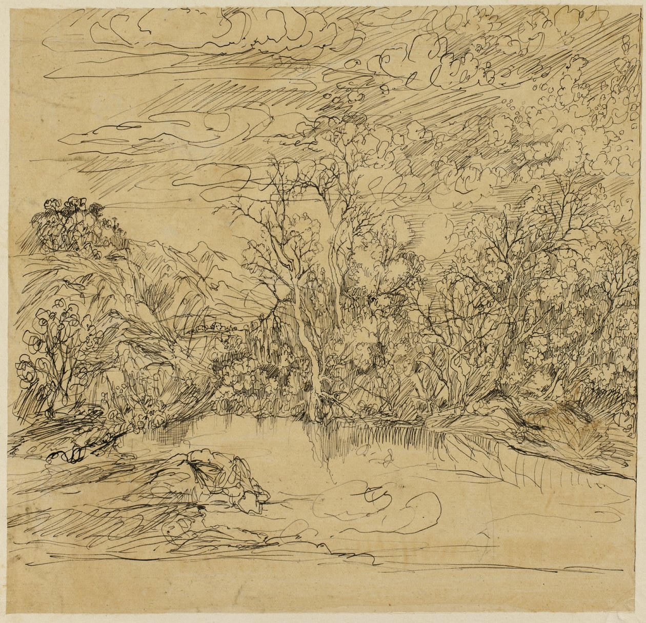 Orilla de un estanque de Rodolphe Bresdin