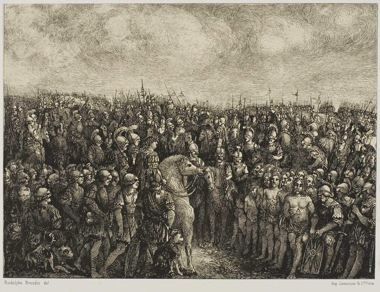 César y sus prisioneros de Rodolphe Bresdin