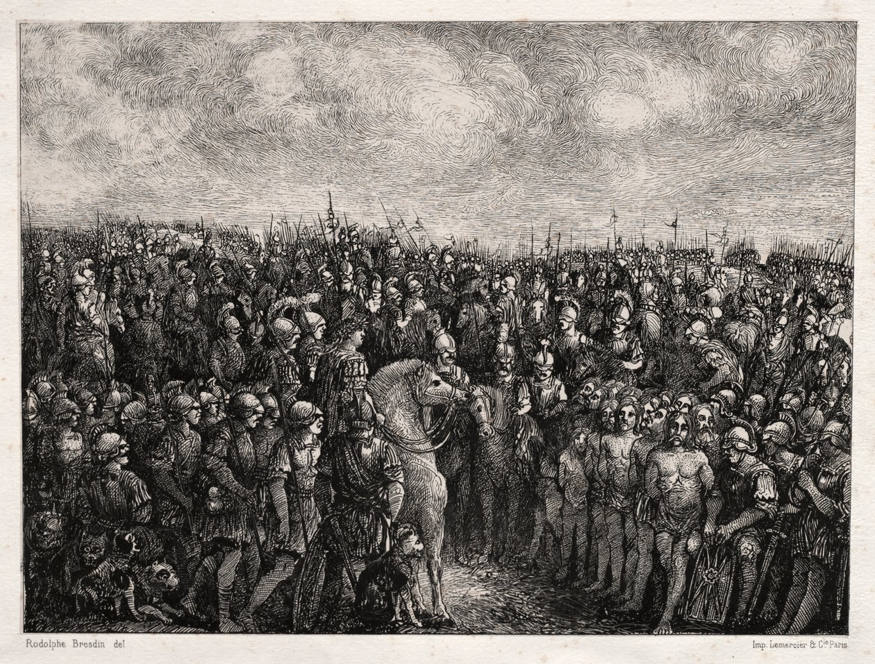 César y sus prisioneros de Rodolphe Bresdin