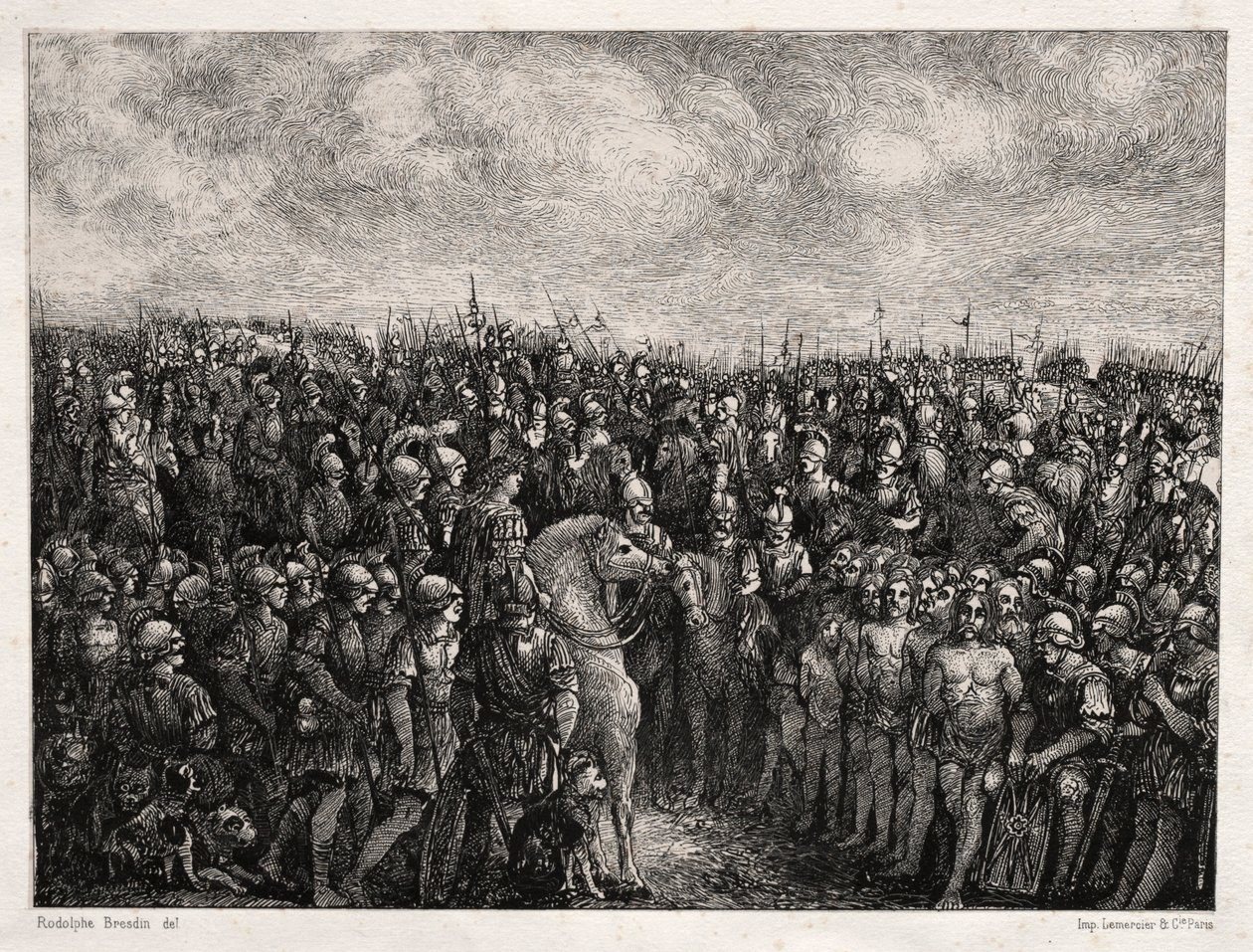César y sus prisioneros, 1878 de Rodolphe Bresdin