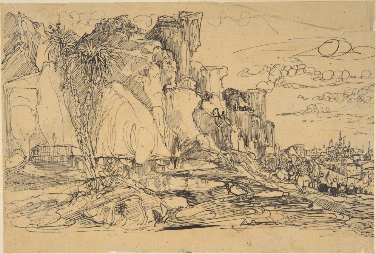 Paisaje caucásico de Rodolphe Bresdin
