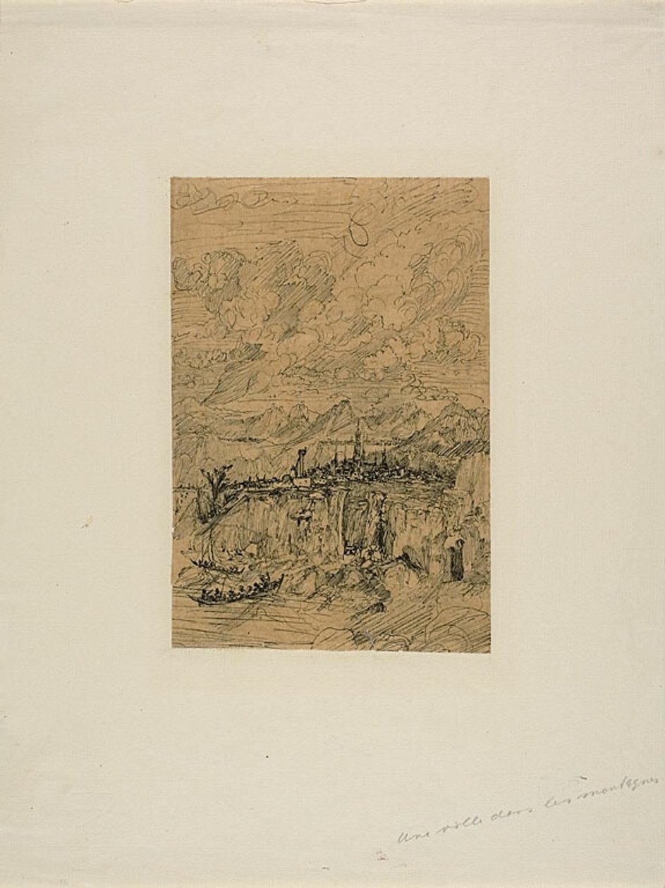 Ciudad en las montañas de Rodolphe Bresdin