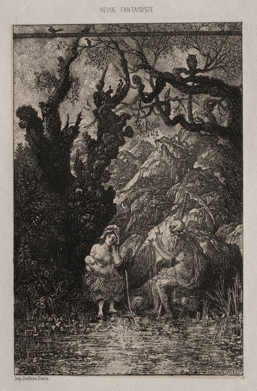 La muerte y la joven madre de Rodolphe Bresdin