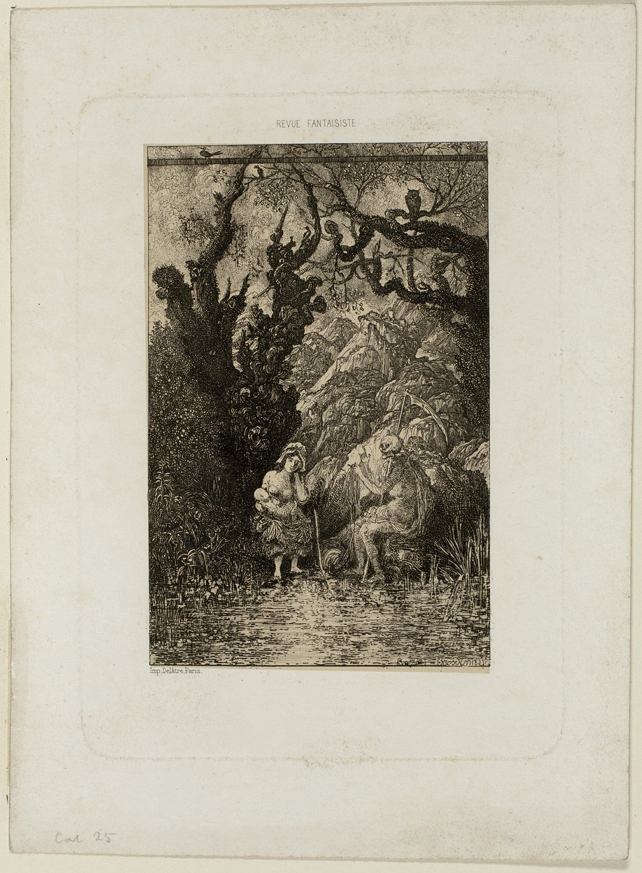 La muerte y la joven madre, de Revue Fantaisiste de Rodolphe Bresdin