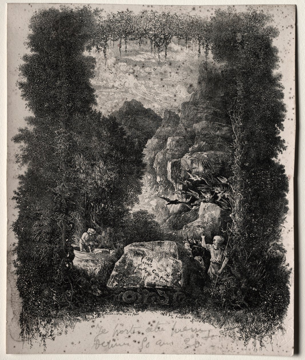 Primer frontispicio para Fábulas y Cuentos de Hadas de Thierry-Faletans de Rodolphe Bresdin