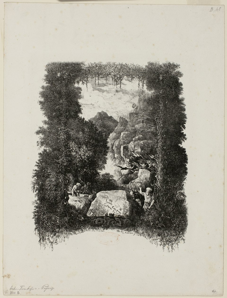 Frontispicio para Fábulas y Cuentos de Hippolyte de Thierry-Faletans de Rodolphe Bresdin