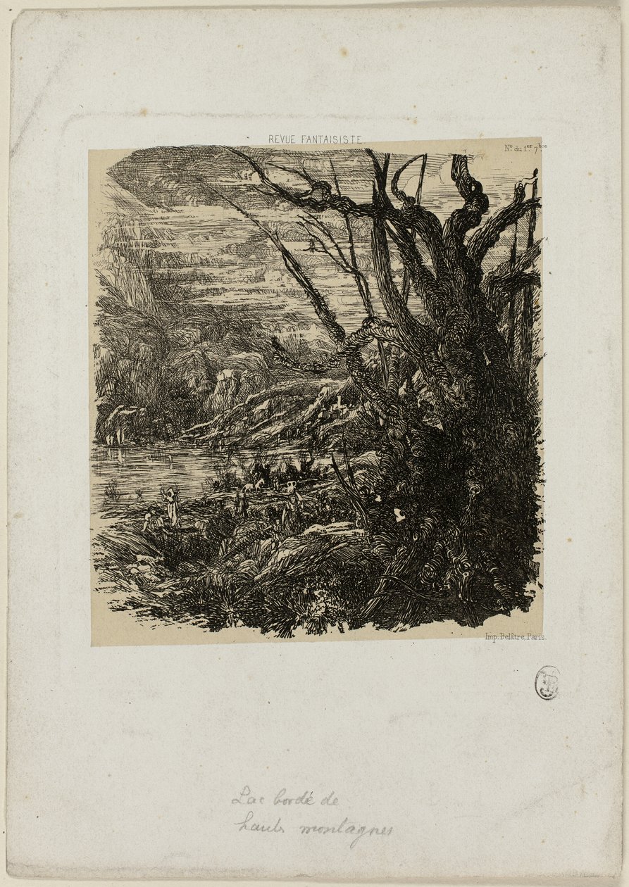 Lago en las montañas, de Revue Fantaisiste de Rodolphe Bresdin
