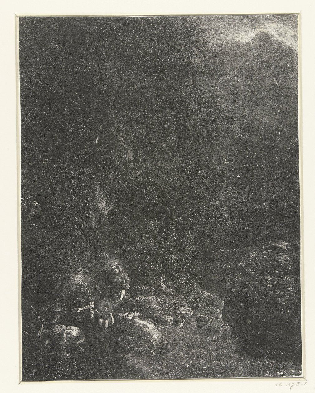 Descanso en la Huida a Egipto de Rodolphe Bresdin