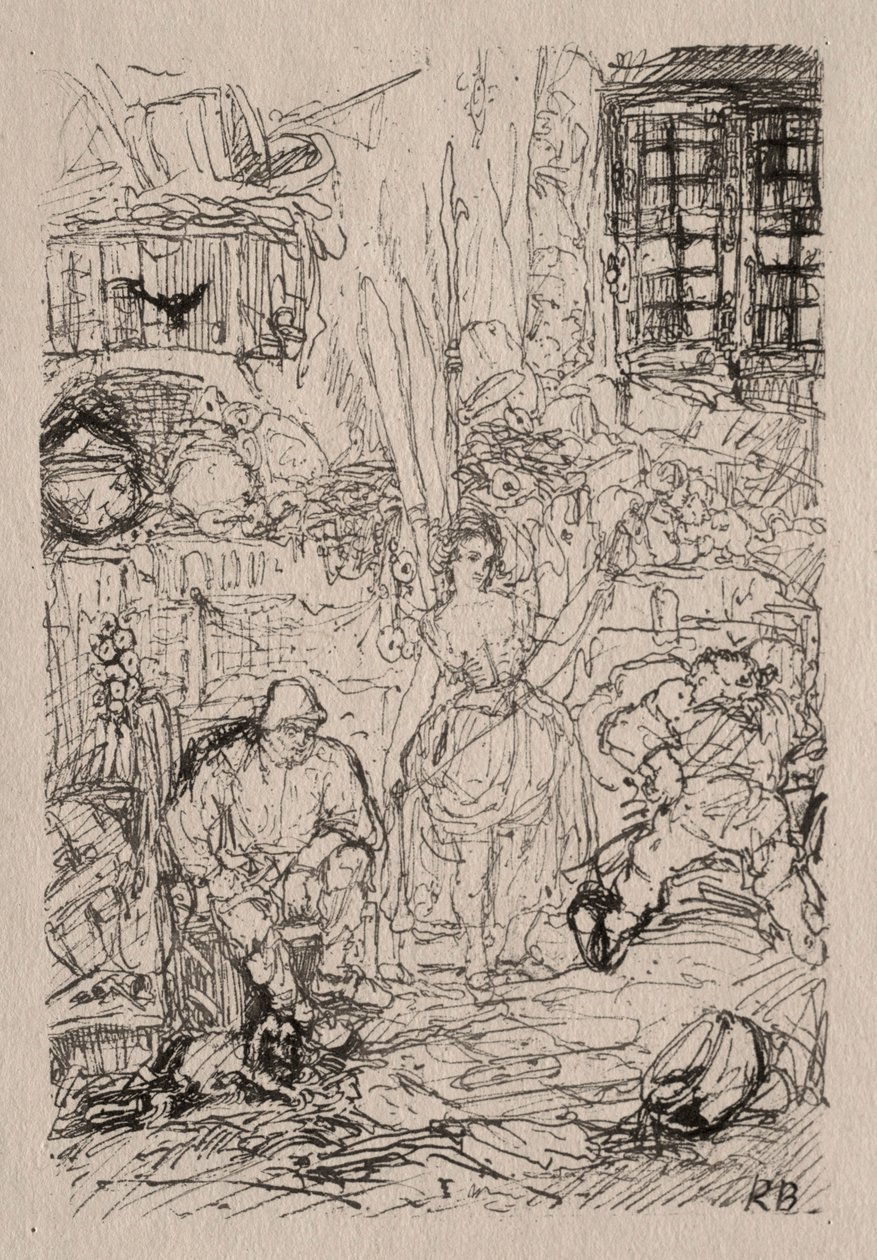 Interior del hilandero de Rodolphe Bresdin