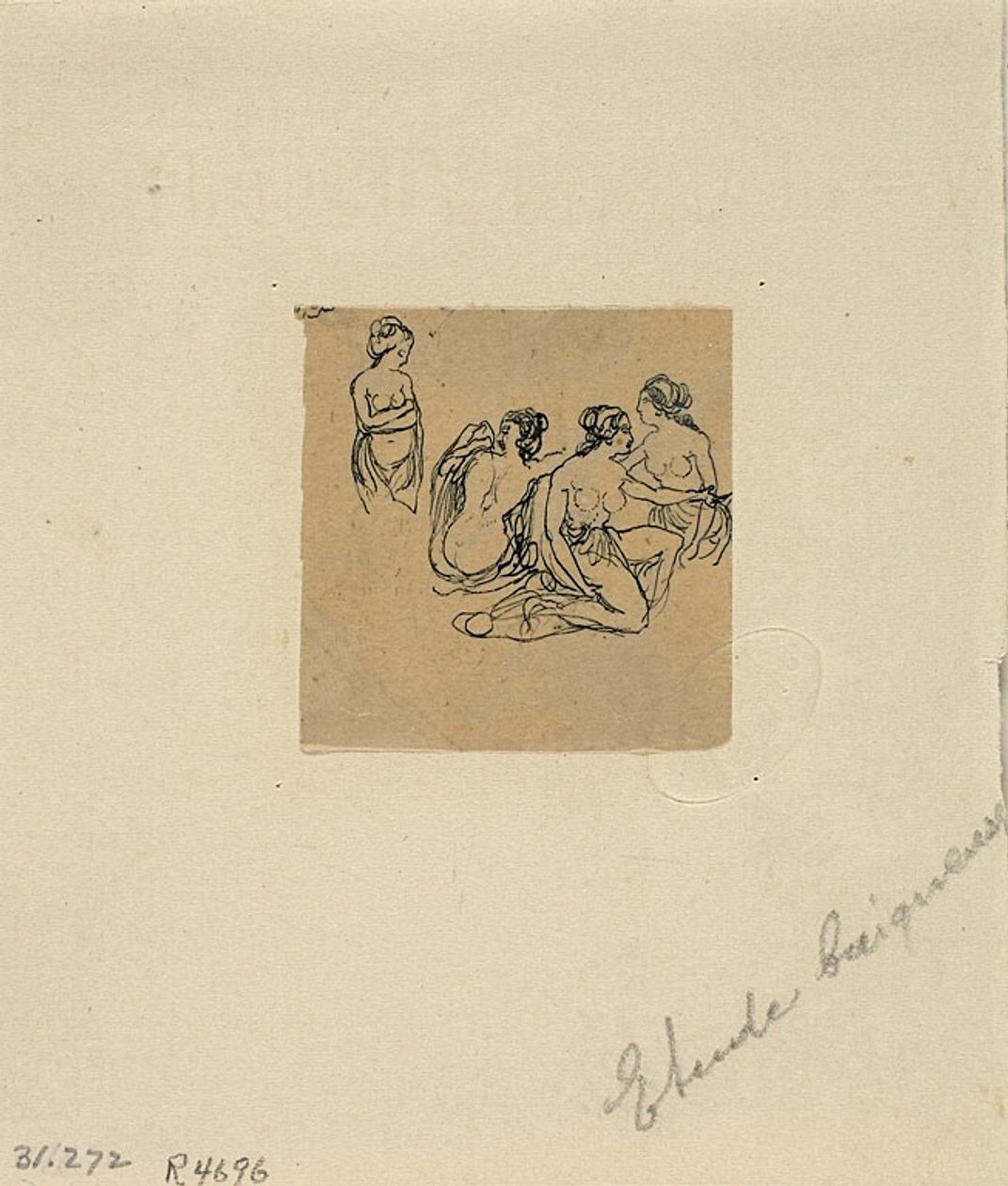 Estudio de los bañistas de Rodolphe Bresdin