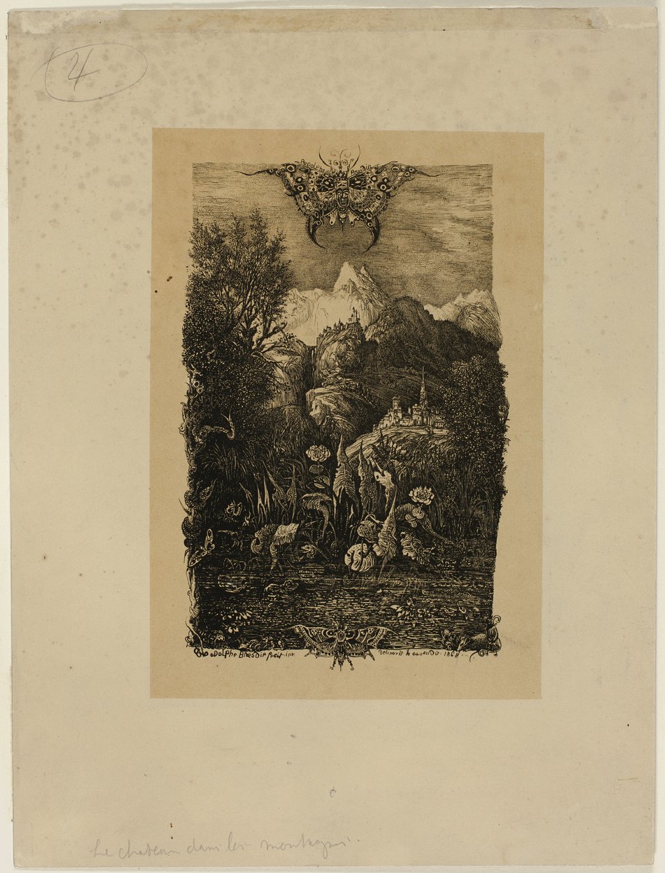 La mariposa y el estanque de Rodolphe Bresdin